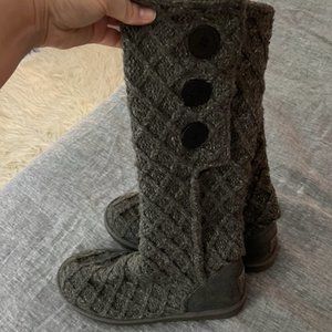 Ugg Grey Knit Tall Boots - Size 9